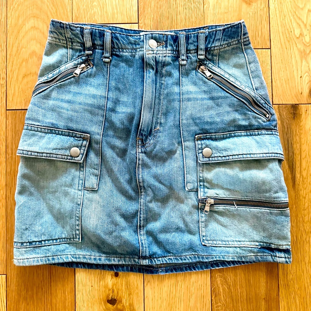 Free People We The Free denim cargo skirt